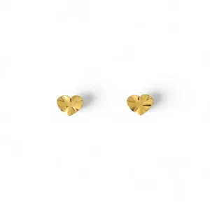 Brinco de Coração Orgânico  Banhado a Ouro 18K