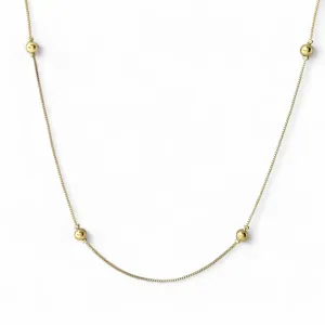 Colar Veneziana Bolas Lisas Banhado a Ouro 18k - 60cm