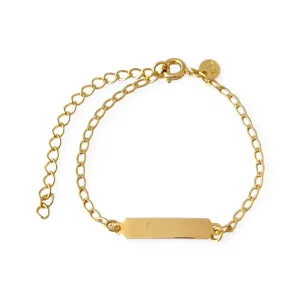 Pulseira Infantil Banhada a Ouro 18K Chapinha- 13cm