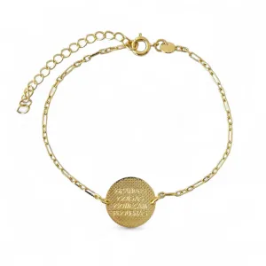 Pulseira Borboleta Banhada a Ouro 18k com Medalha Lisa