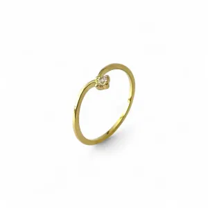 Anel Delicado  Banhado a Ouro 18K Zircônia