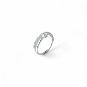 Anel Prata 925 1 Linha Zirconia Tam 14