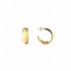Brinco Argola Banhado a Ouro 18k Lisa Aberta - 2cm