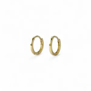Brinco Argola Lisa Banhado a Ouro 18K- 1,2cm