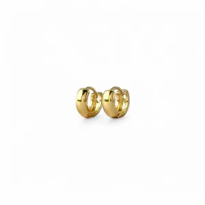 Brinco Argola Lisa Banhado a Ouro 18k