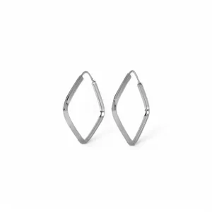 Brinco Argola Quadrada Prata 925