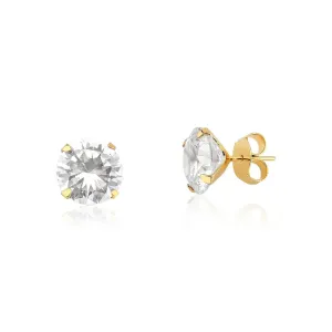Brinco Banhado a Ouro 18k com Zircônia - 12mm