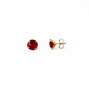 Brinco Banhado a Ouro 18k com Zircônia Rosa Fusion - 10mm