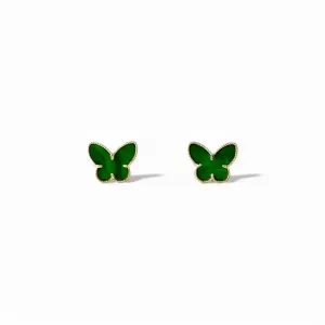 Brinco Borboleta Van Cleef Banhado a Ouro 18k Verde