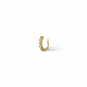 Brinco Cartilagem Banhado a Ouro 18k  Zircônias -  1,0cm
