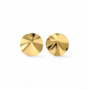 Brinco Círculo Amassado Banhado a Ouro 18k