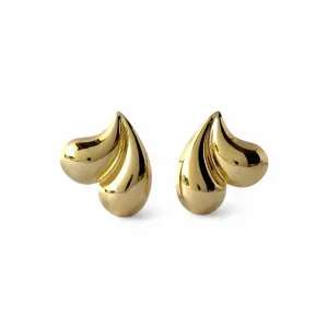 Brinco Gota Dupla Banhado a Ouro 18k