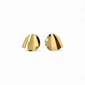 Brinco Leque Gota Banhado a Ouro 18k
