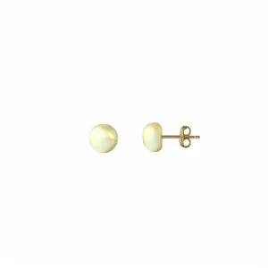 Brinco Meia Pérola Banhado a Ouro 18K