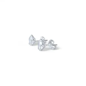Brinco Ponto de Luz Prata 925 Zircônia - 8mm