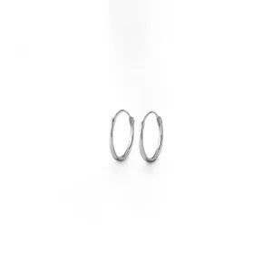 Brinco Prata 925 Argola Fina - 1,4cm