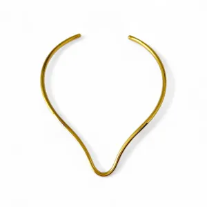 Colar Choker Aro Orgânica Banhado a Ouro 18k