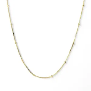 Colar Choker Veneziana e Bolinhas Banhado a Ouro 18k - 40cm