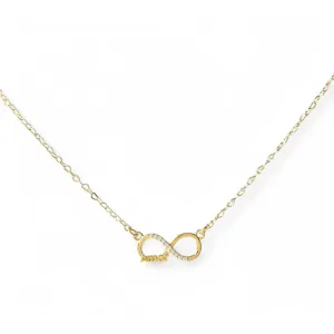 Colar Infinito Amor Banhado a Ouro 18k com Zircônias