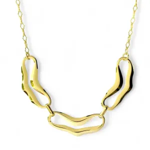 Colar Orgânico Banhado a Ouro 18k 3 Elos Grandes