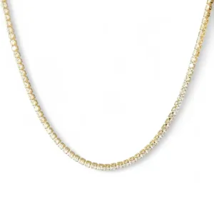 Colar Riviera Zircônias Banhado a Ouro 18k - 2mm