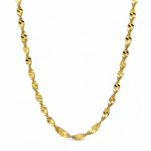 Colar Torcido Banhado a Ouro 18k Grosso