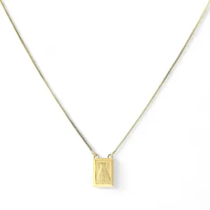 Corrente Medalha Escapulário Banhada a Ouro 18K