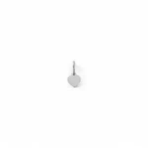 Pingente Coração Prata 925 Liso -7mm