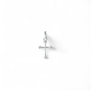 Pingente Cruz Crucifixo Prata 925 com Zircônias