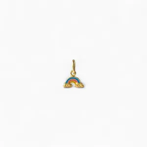Pingente Infantil Arco-Íris Banhado a Ouro 18k
