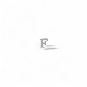 Pingente Letra F Prata 925 Passante
