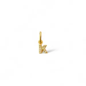 Pingente Letra K Banhado a Ouro 18k com Zircônias