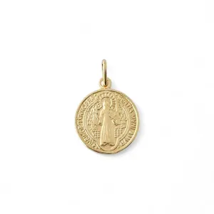 Pingente Medalha Banhado a Ouro 18k São Bento