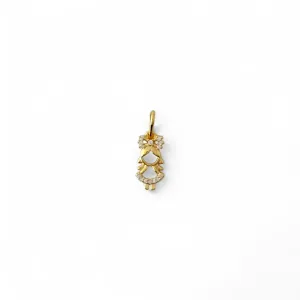 Pingente Menina Banhado a Ouro 18k com Zircônias