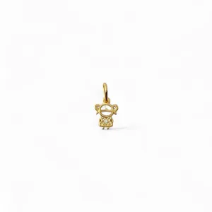 Pingente Menina Banhado a Ouro 18k com Zircônia