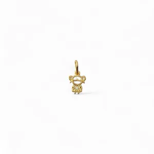 Pingente Menina Banhado a Ouro 18k com Zircônia