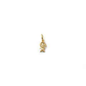 Pingente Menino Banhado a Ouro 18k com Zircônia
