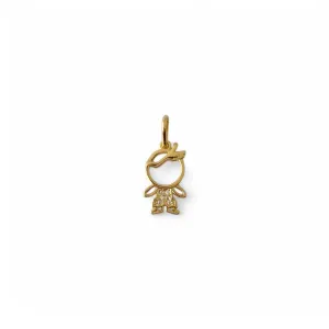 Pingente Menino Banhado a Ouro 18k com Zircônias