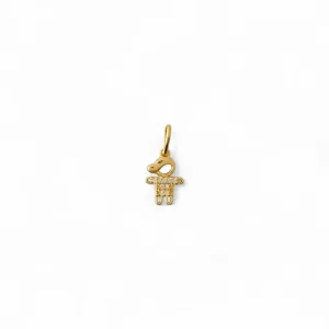Pingente Menino Banhado a Ouro 18k com Zircônias