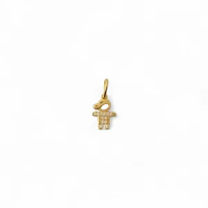 Pingente Menino Banhado a Ouro 18k com Zircônias
