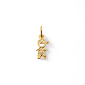 Pingente Menino Banhado a Ouro 18k com Zircônias