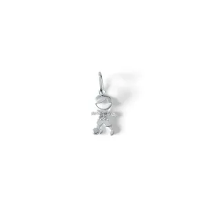 Pingente Menino Prata 925 com Zircônias