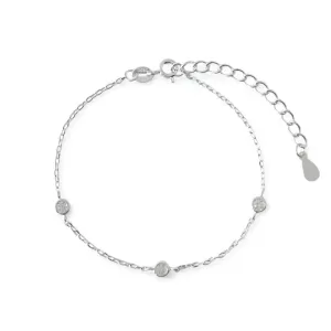 Pulseira 3 Pontos de Luz Prata 925 Zircônias