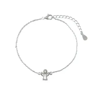 Pulseira Anjo Prata 925 com Zircônias