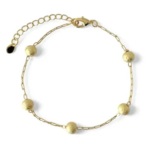 Pulseira Bola Fosca Banhada a Ouro 18k