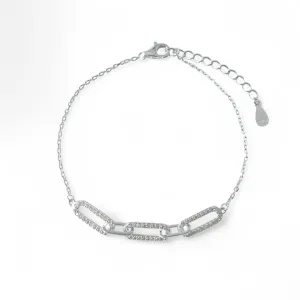 Pulseira Cartier Prata 925 Cravejada com Zircônias