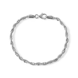 Pulseira Cordão Prata 925 2 Fios