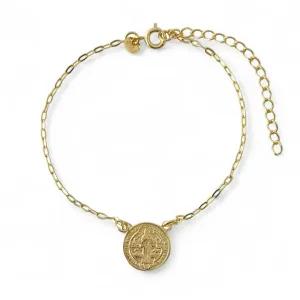 Pulseira Elo Cartier São Bento Banhada a Ouro 18K