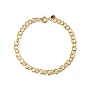 Pulseira Elo Português Banhada a Ouro 18k
