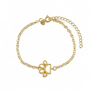 Pulseira Elo Português Pata Banhada a Ouro 18k Lisa